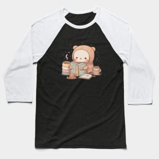 Cute Reading Companion - Kawaii Character Design for Book Lovers and Bibliophiles Baseball T-Shirt